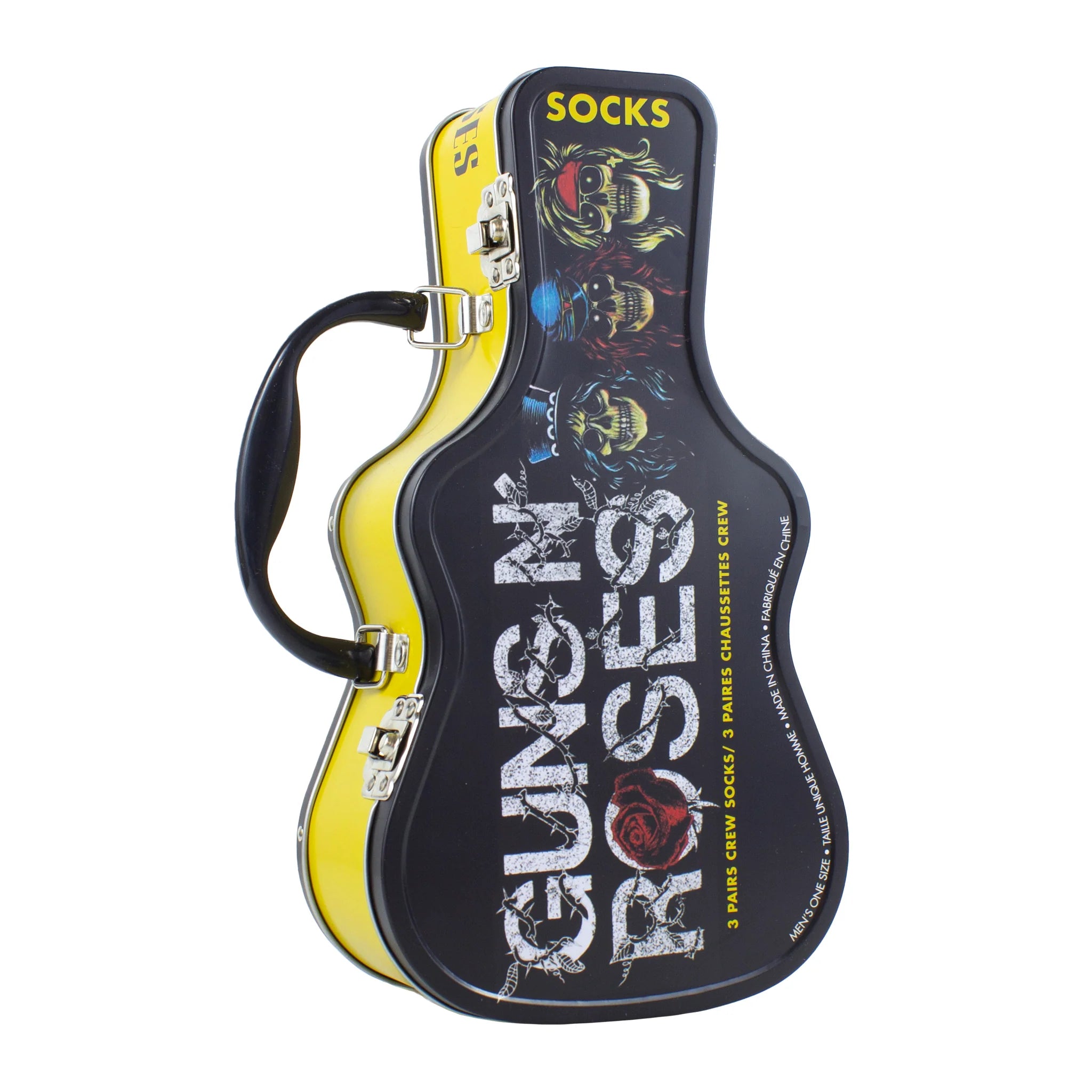 Guns N' Roses Guitar Tin 3-Pack Socks – Deaf Man Vinyl