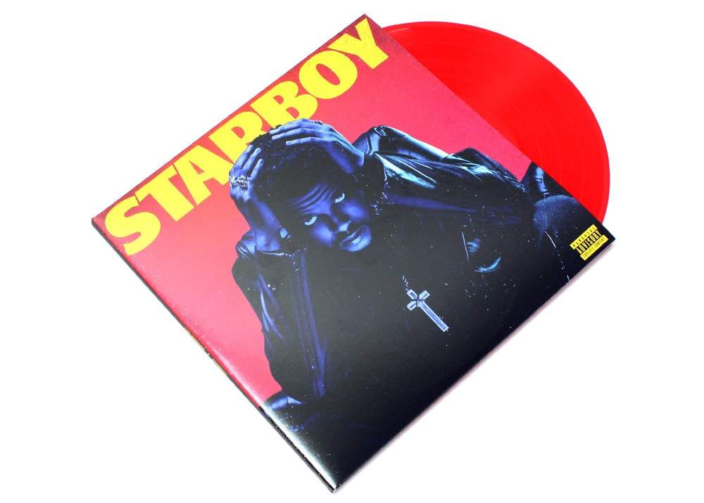 The-Weeknd-Starboy-vinyl-record-translucent-red-vinyl-2-LP-record