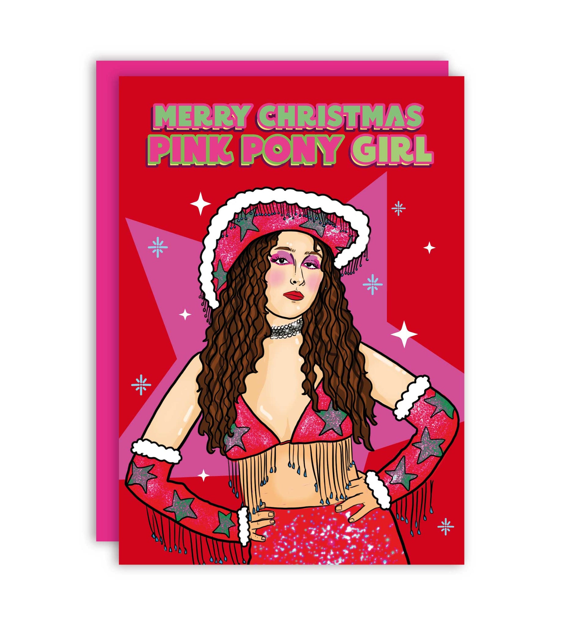 Chappell Roan Pink Pony Xmas Card