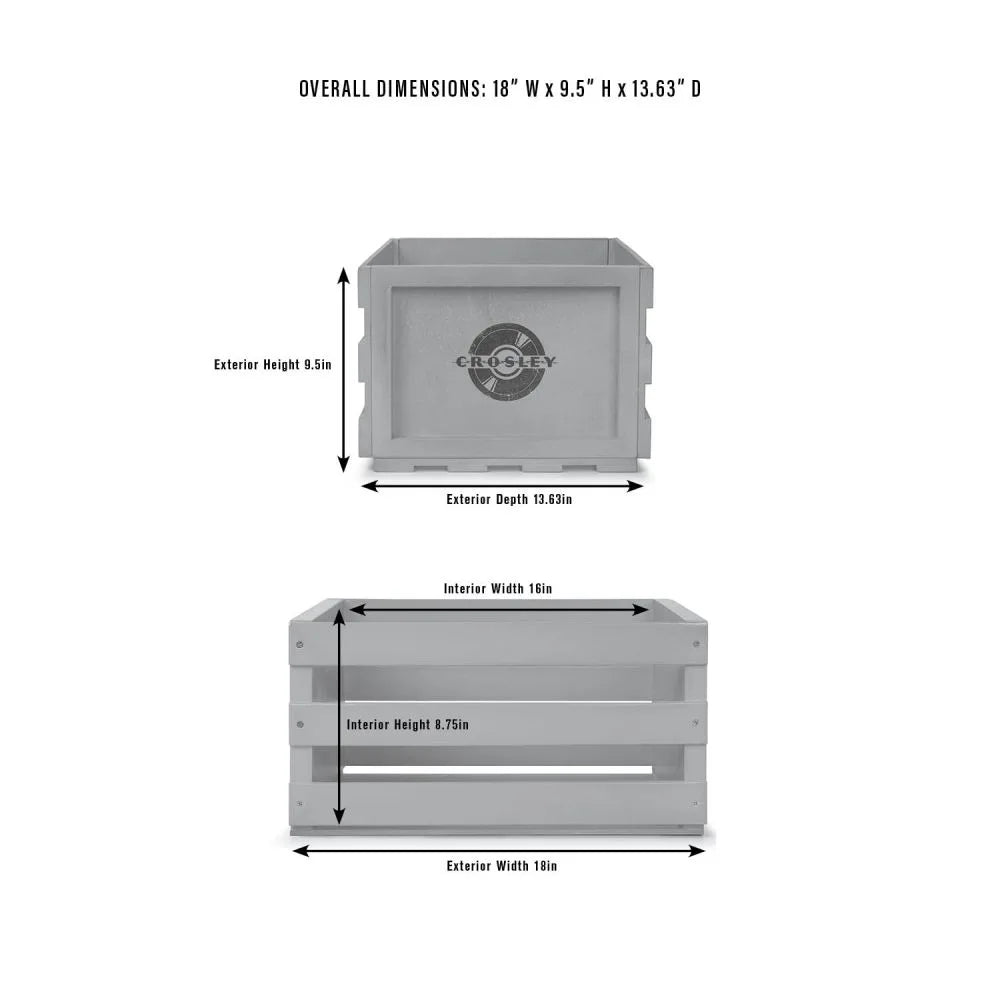 Crosley Wood Record Storage Crate