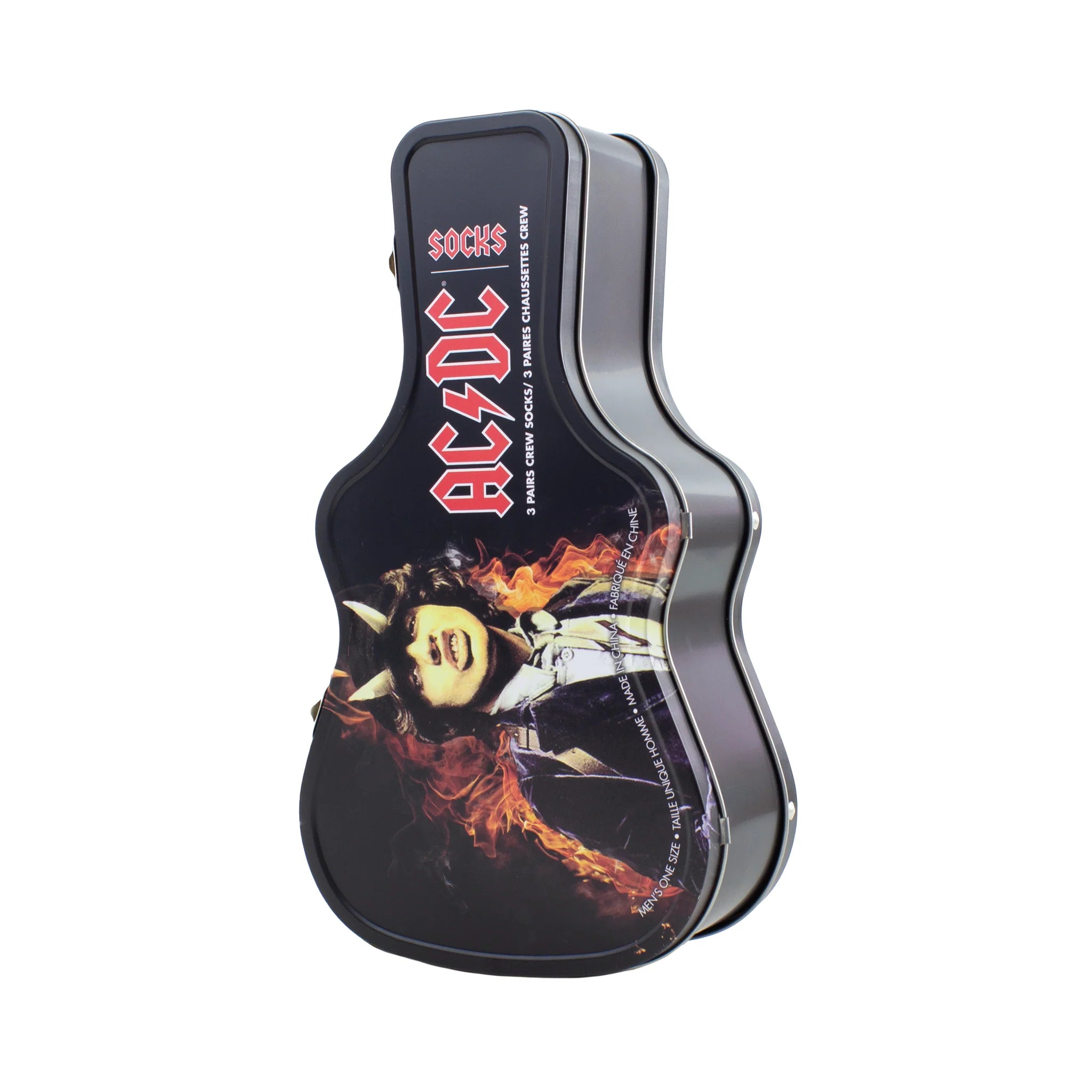 AC/DC Guitar Tin 3-Pack Socks – Deaf Man Vinyl