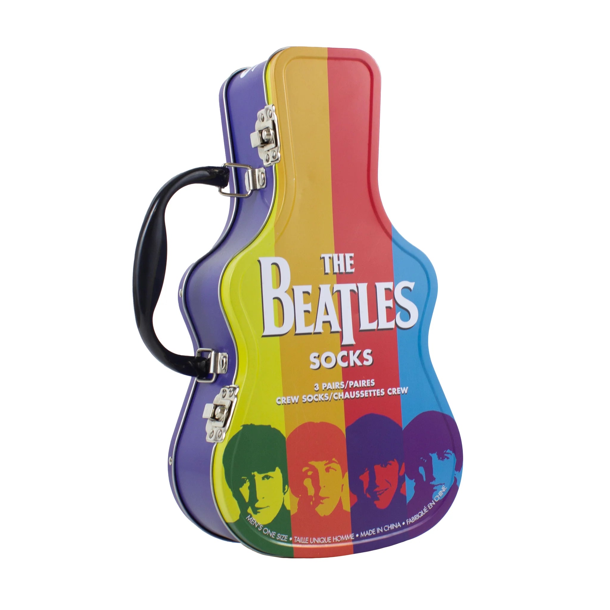 Beatles Guitar Tin 3-Pack Socks