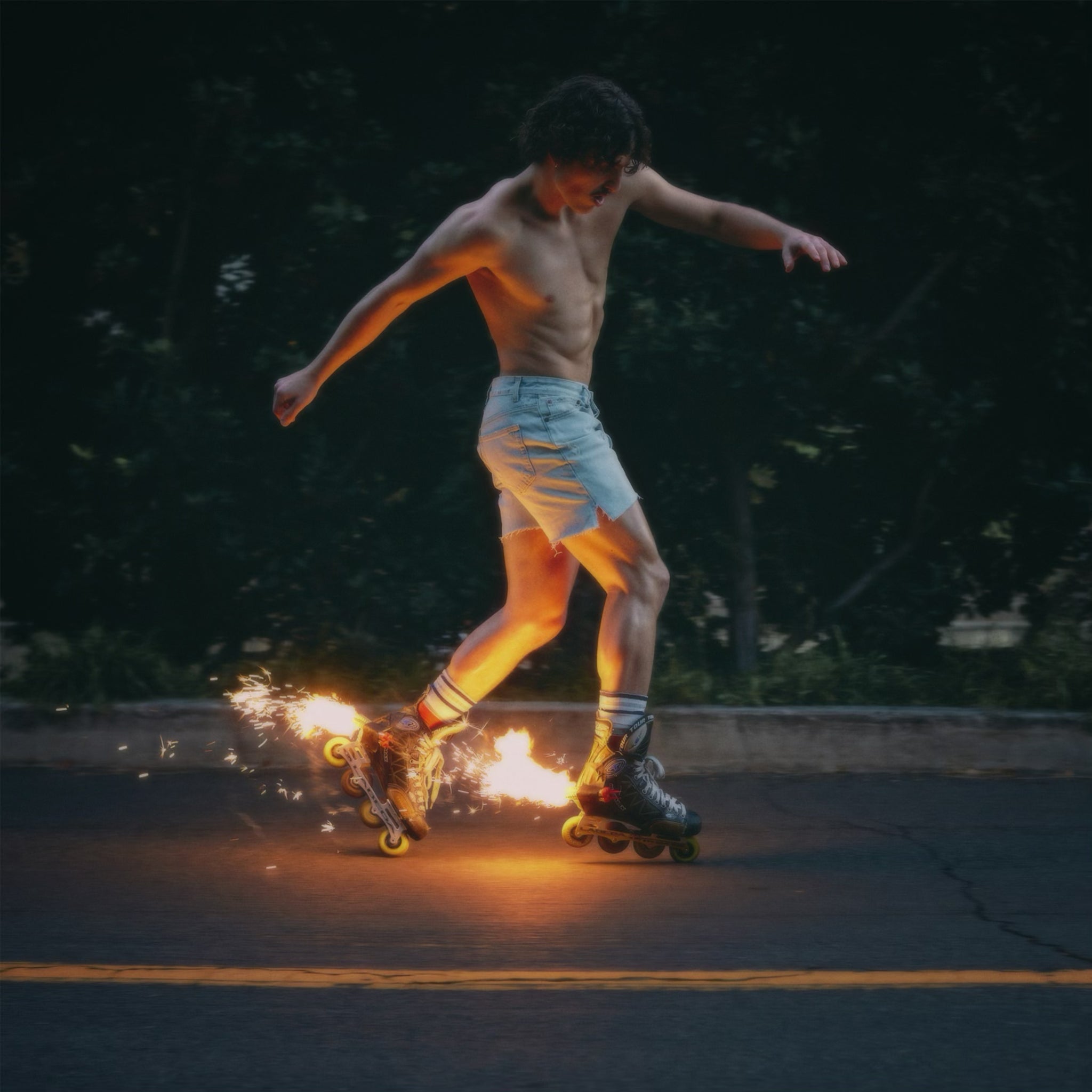 Benson Boone Fireworks & RollerbladesBenson Boone Fireworks and Rollerblades