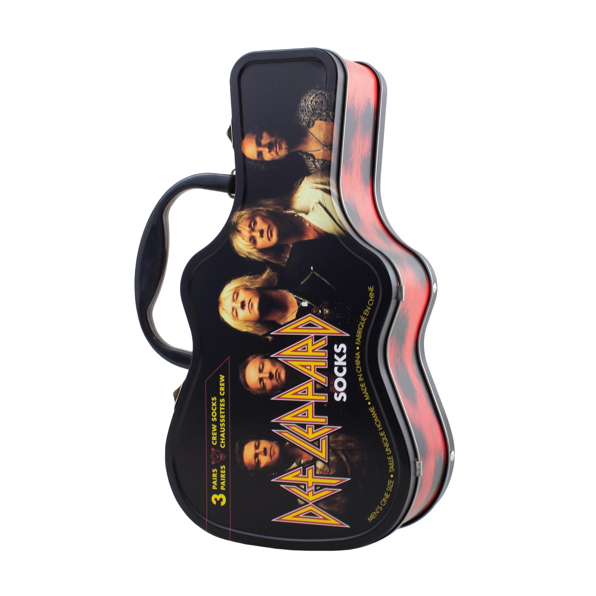 Def Leppard Guitar Tin 3-Pack Socks
