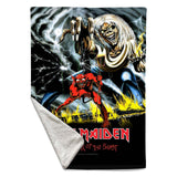 Rocksax Sherpa Fleece Throw Iron Maiden