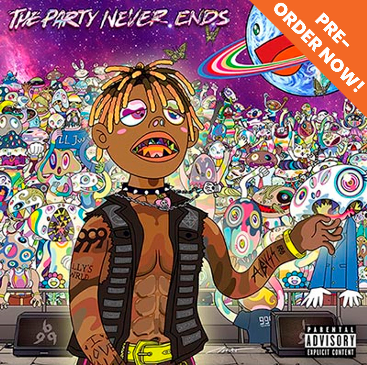 Juice Wrld The Party Never Ends 2 LP Deaf Man Vinyl Juice Wrld The Party Never Ends 2 LP Deaf Man Vinyl