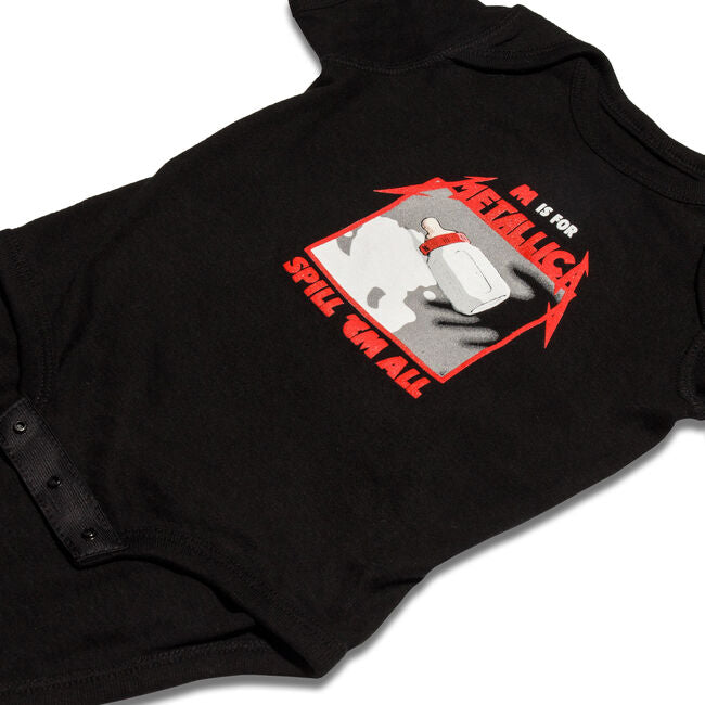 Metallica “Spill ’Em All” Baby Onesie