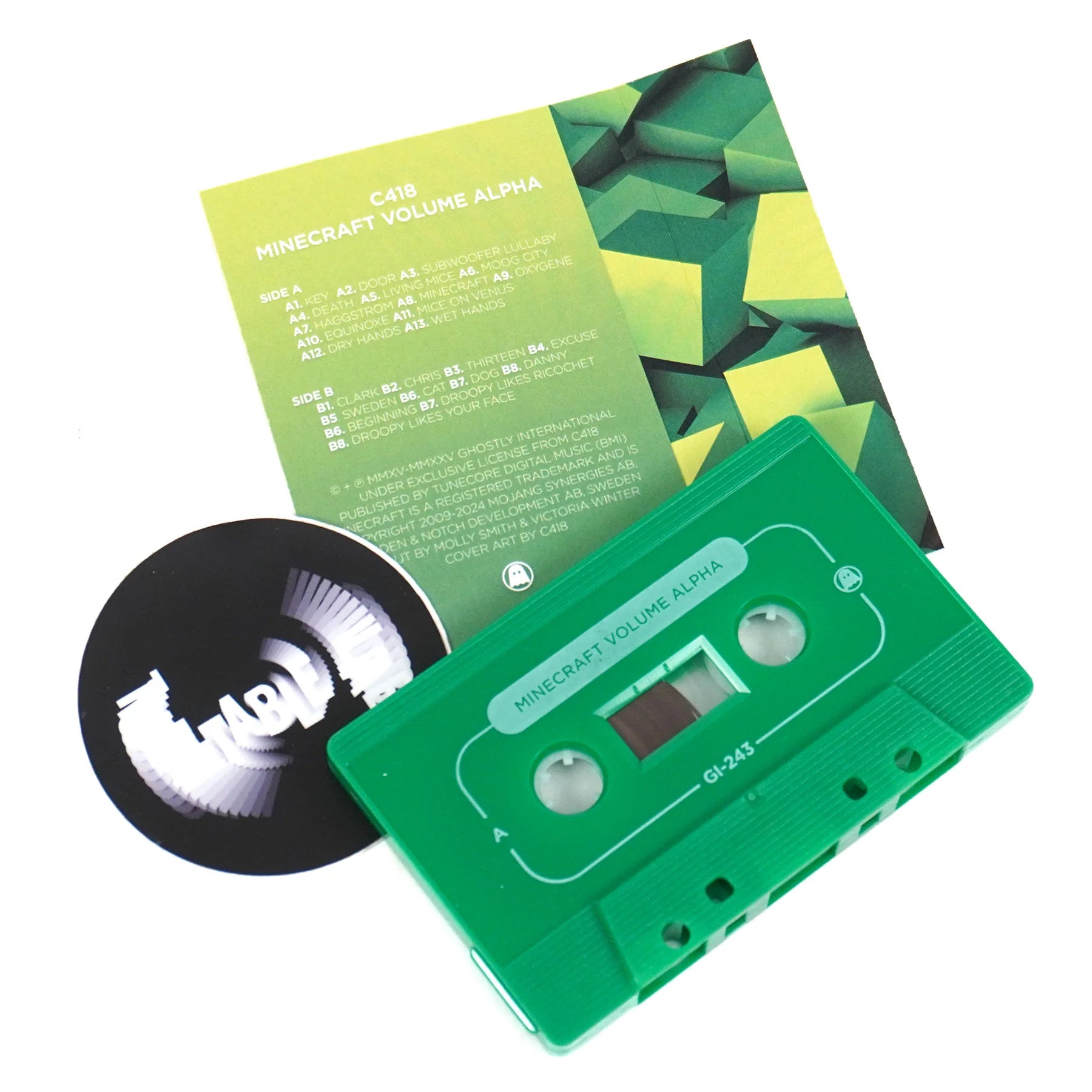 Minecraft: Alpha + Beta cassette tape set of 2