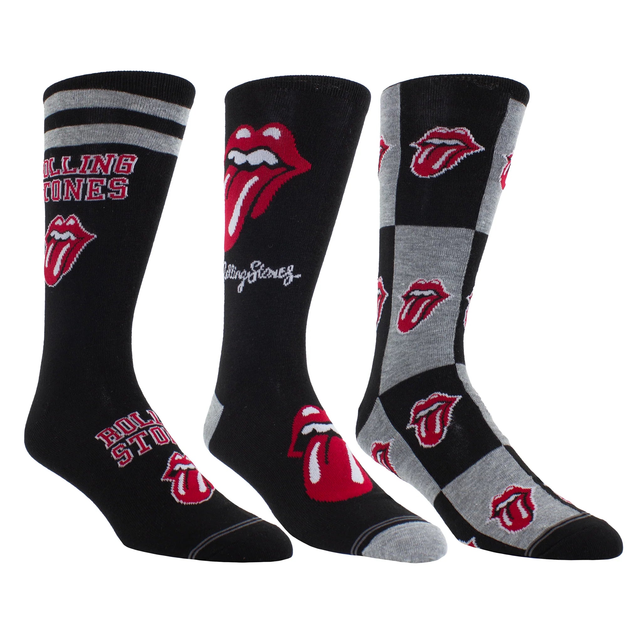 Rolling Stones Guitar Tin 3-Pack Socks