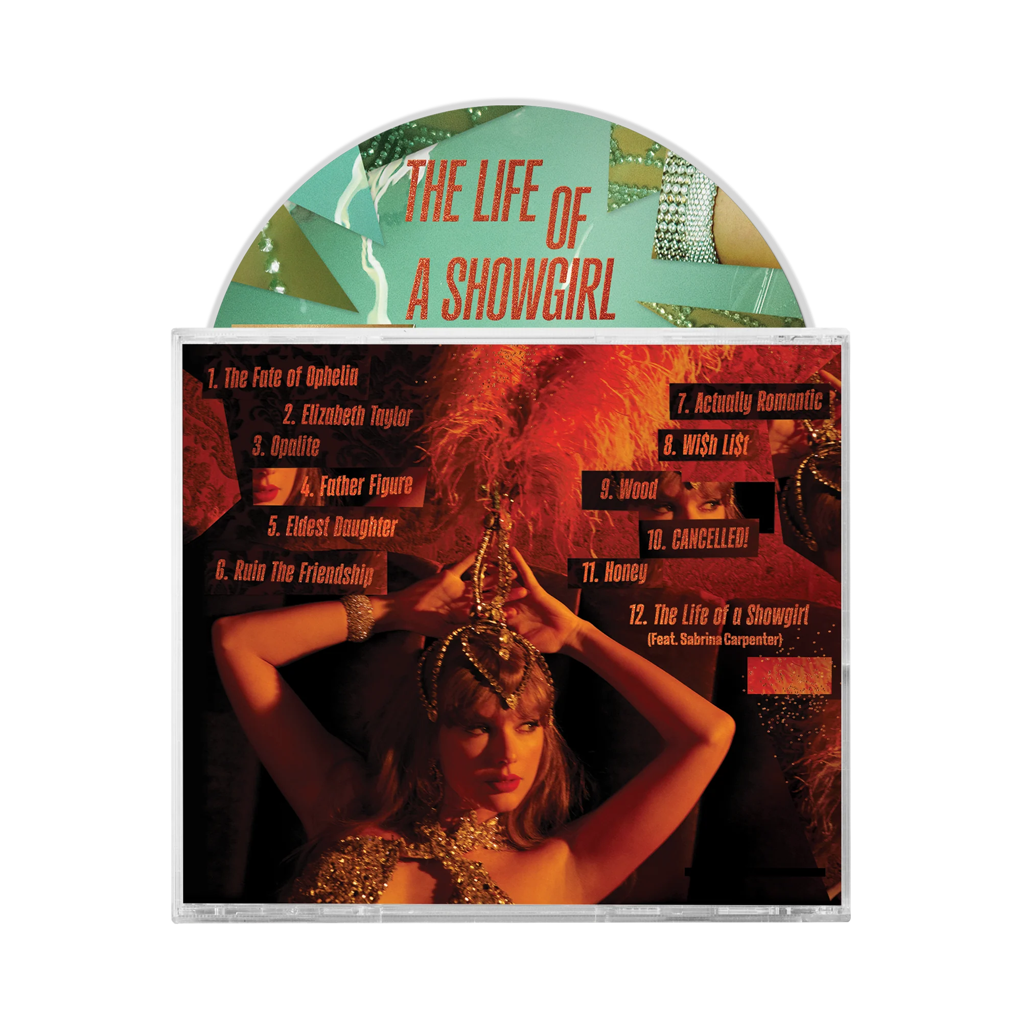 Taylor Swift The Life Of A Showgirl CD back