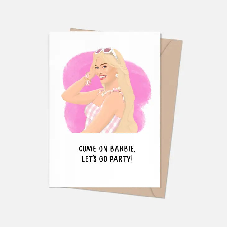 Barbie shop birthday cards