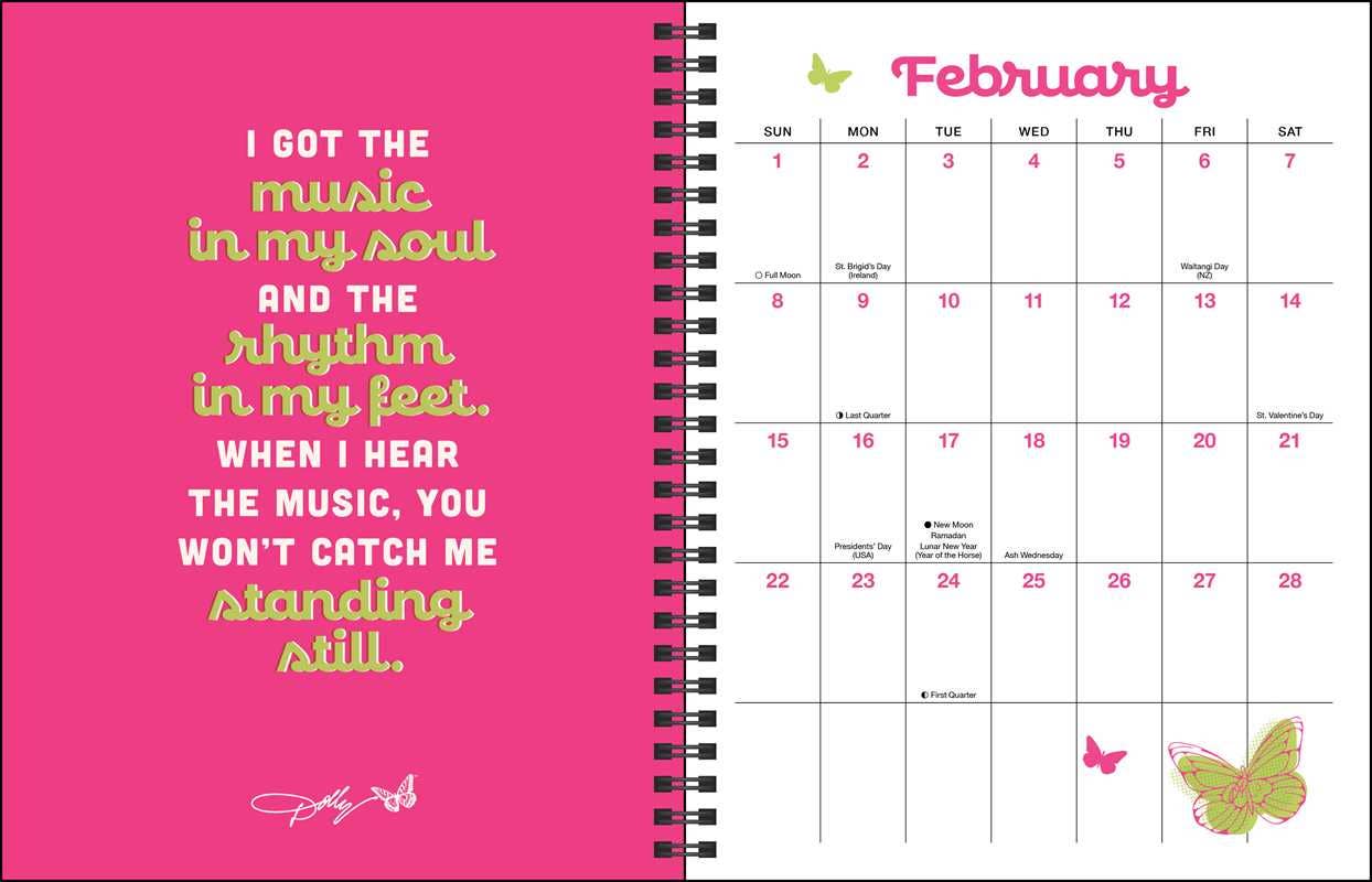 Dollyisms 2026 Calendar Weekly Monthly Planner
