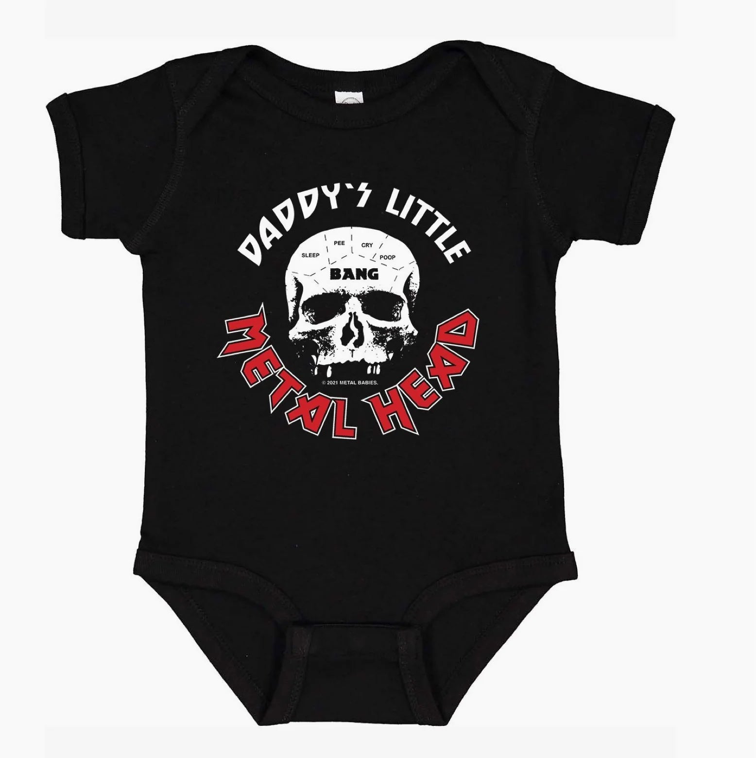 Daddy's Little Metal Head Baby Onesie Metal Babies