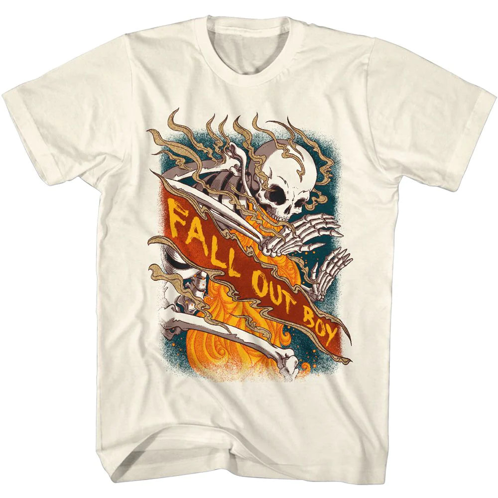 Fall Out Boy Fire Skeleton T-shirt