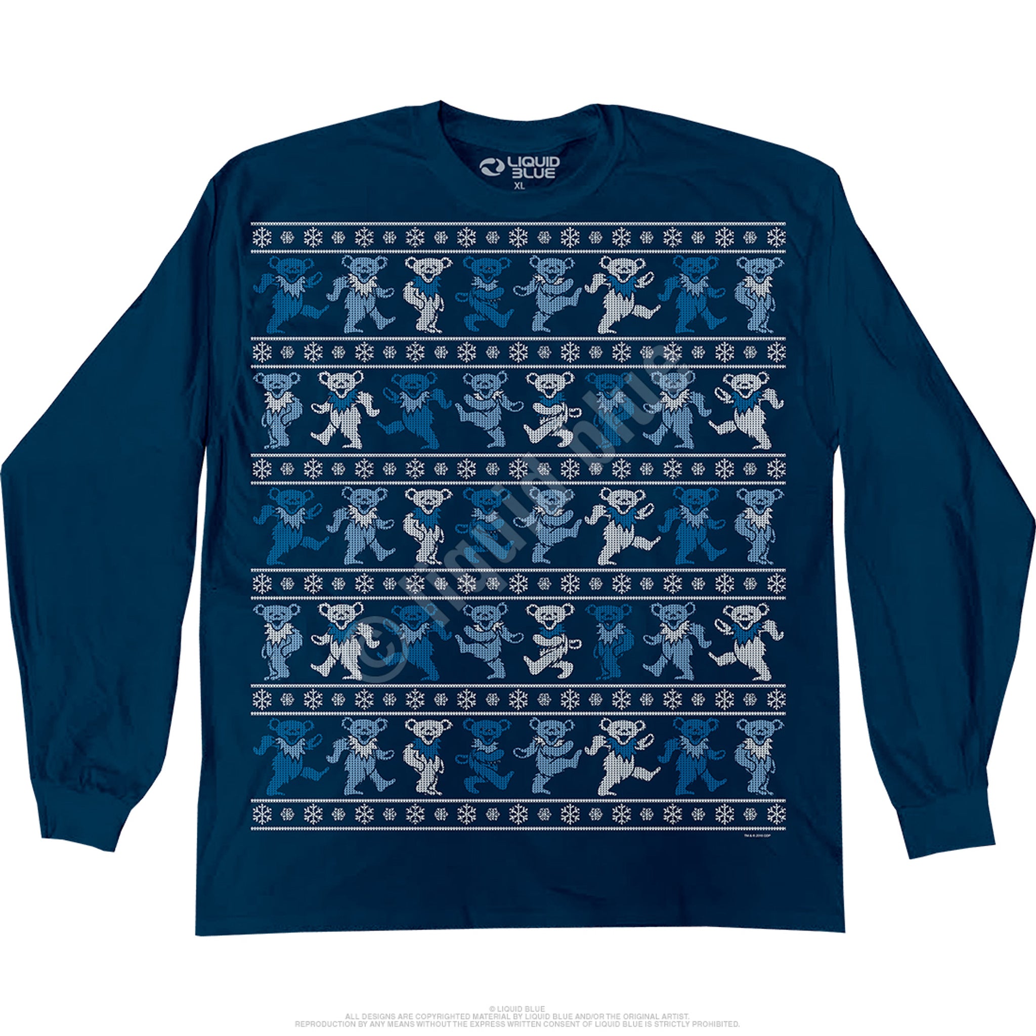 Grateful Dead Dancin’ Bears Xmas Sweater Long-Sleeve T-Shirt