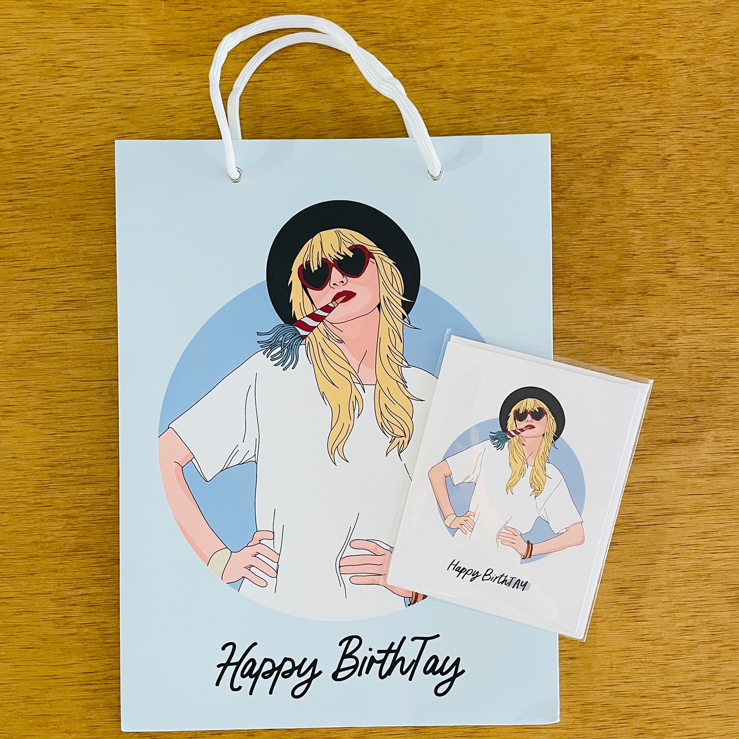 Taylor Swift Happy Birthtay Gift Bag and Card Set