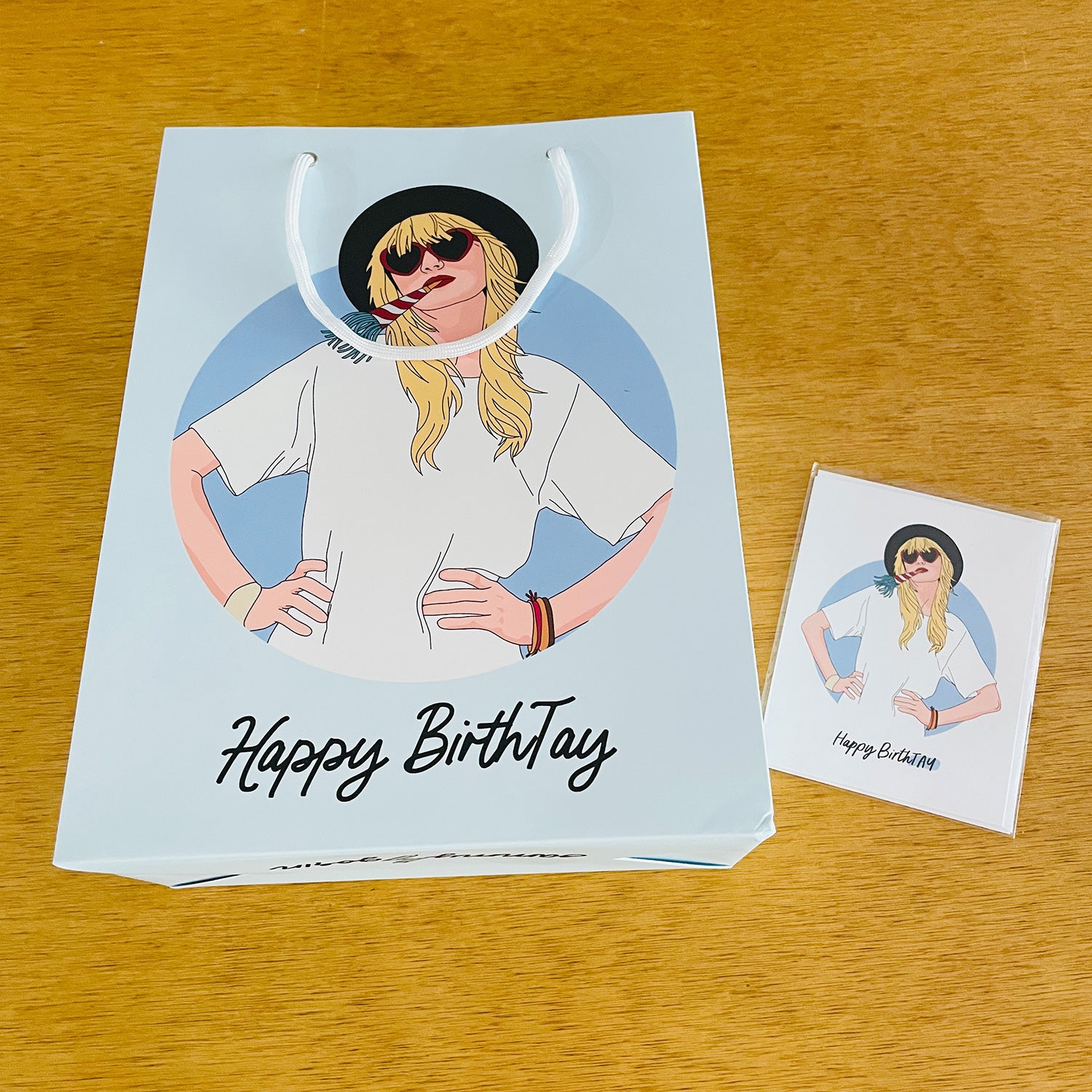 Taylor Swift Happy Birthtay Gift Bag and Card Set