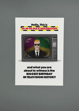 Max Headroom Birthday Card