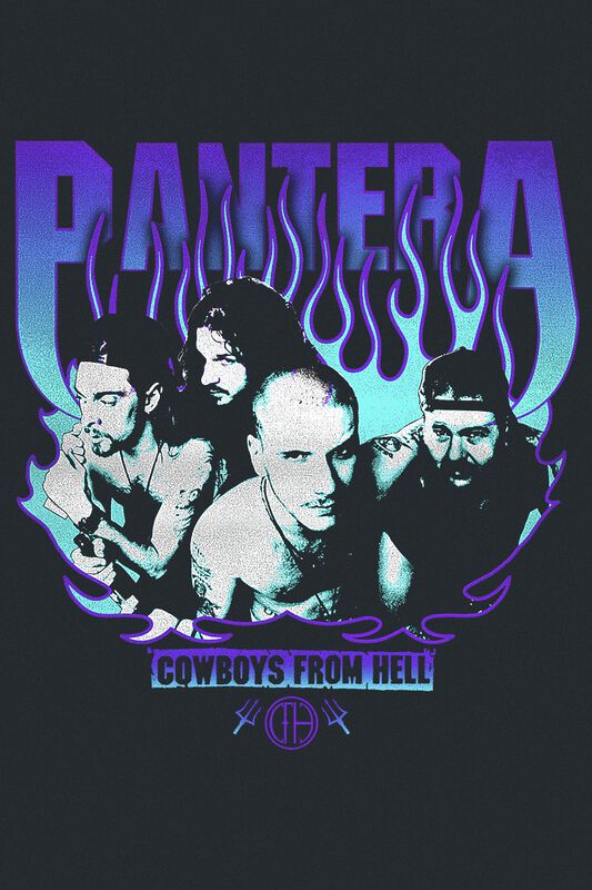 Pantera Cowboys From Hell Purple Flame T-Shirt by Bravado