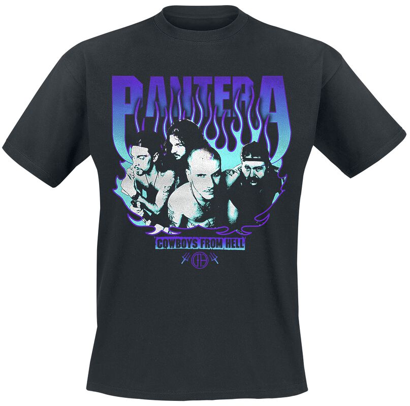 Pantera Cowboys From Hell Purple Flame T-Shirt by Bravado