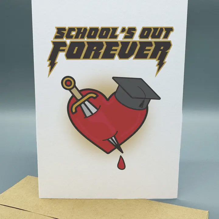 School's Out Graduation Card – Deaf Man Vinyl