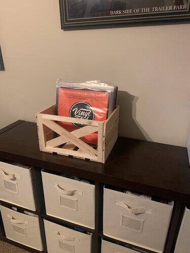 Vinyl Styl LP Express Record Crate Wood
