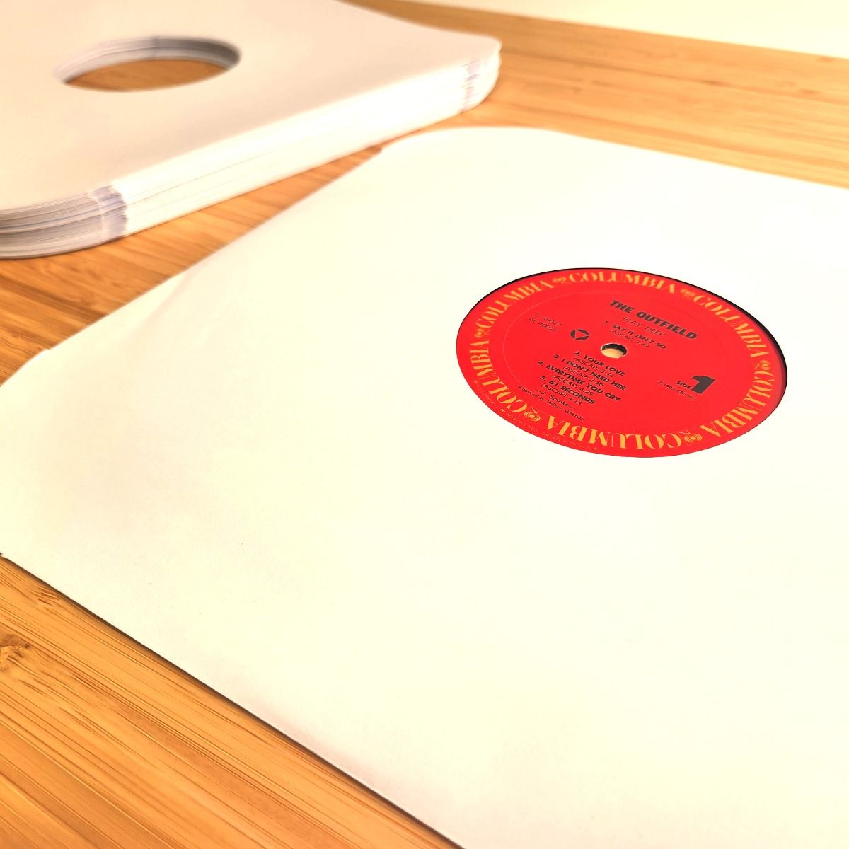 Inner paper vinyl record sleeve