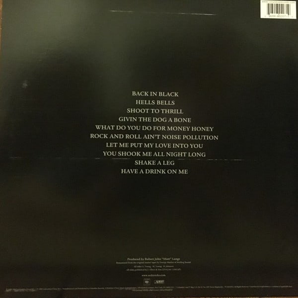 AC/DC — Back In Black – Deaf Man Vinyl