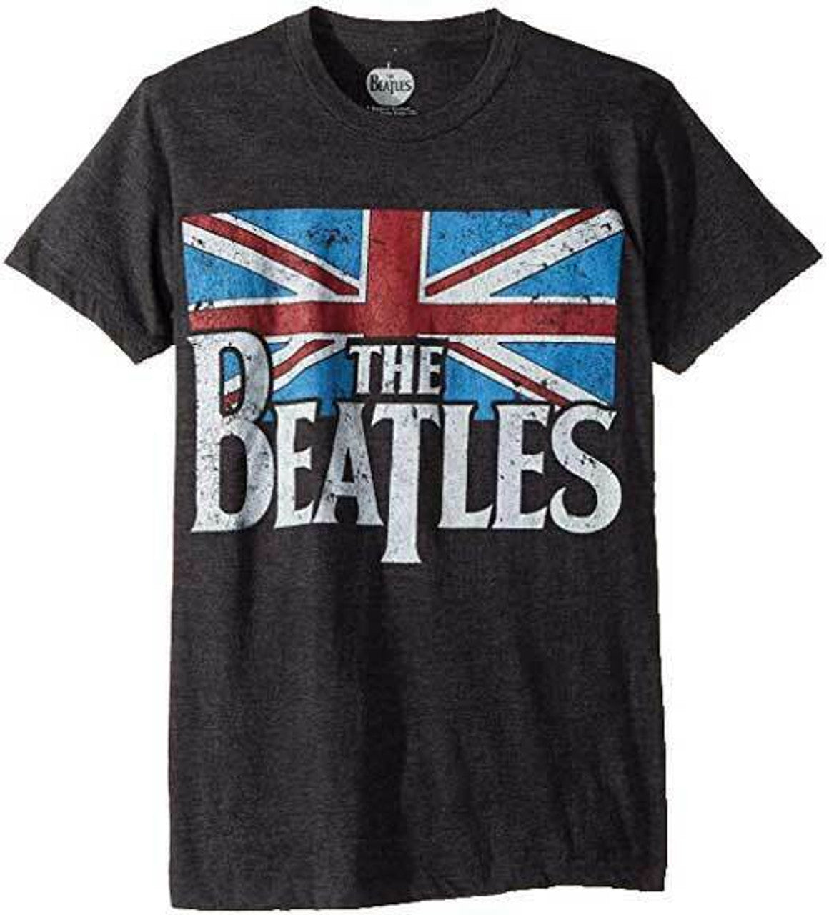 The Beatles Union Jack Grunge Logo Tee