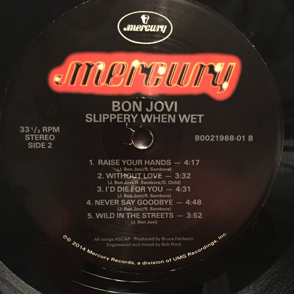 Bon Jovi — Slippery When Wet – Deaf Man Vinyl