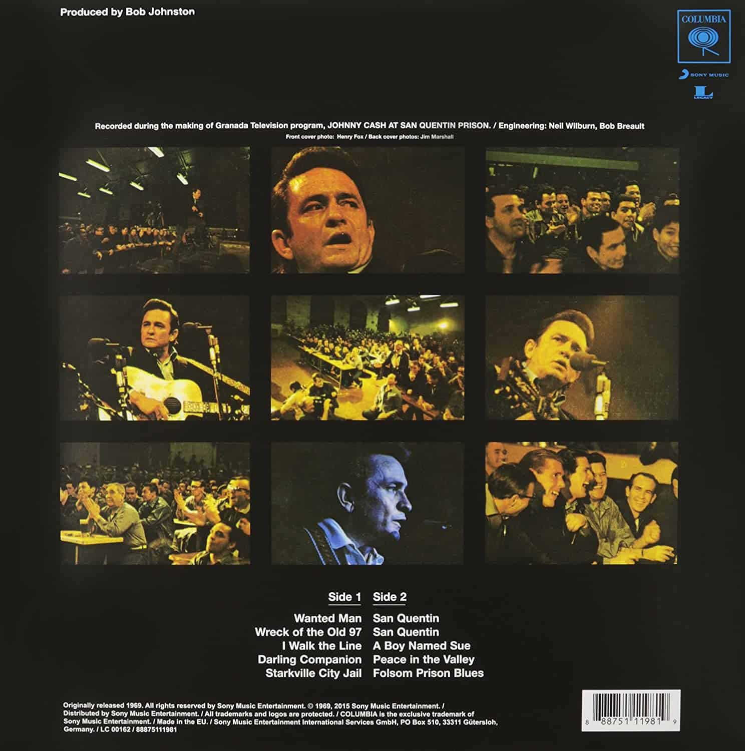 その他 LP Johnny Cash Jonny Cash At San Quentin (- 4CH Quadraphonic) SOPL34004 CBS SONY /00260 JOHNNY CASH: AT SAN QUENTIN VINYL LP – The Museum Store