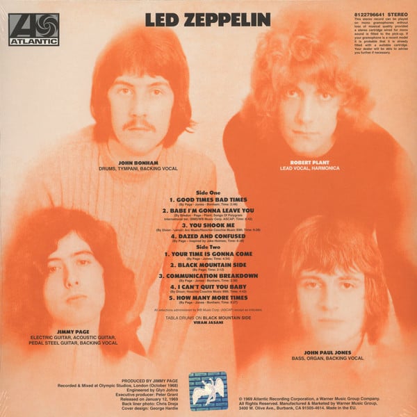 Led Zeppelin One Tracklist Led Zeppelin — I (Deluxe 3-LP) – Deaf Man Vinyl