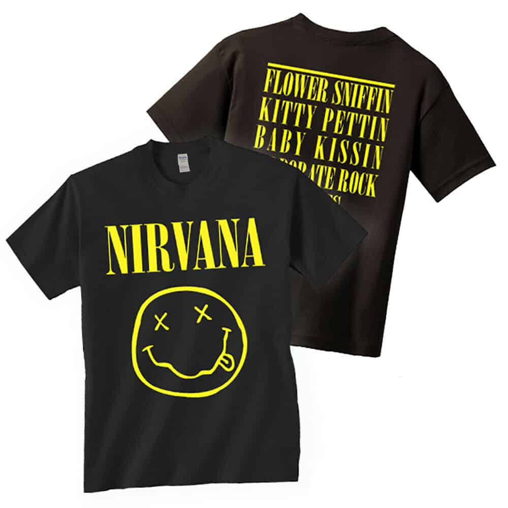 Nirvana Smiley T-Shirt – Deaf Man Vinyl