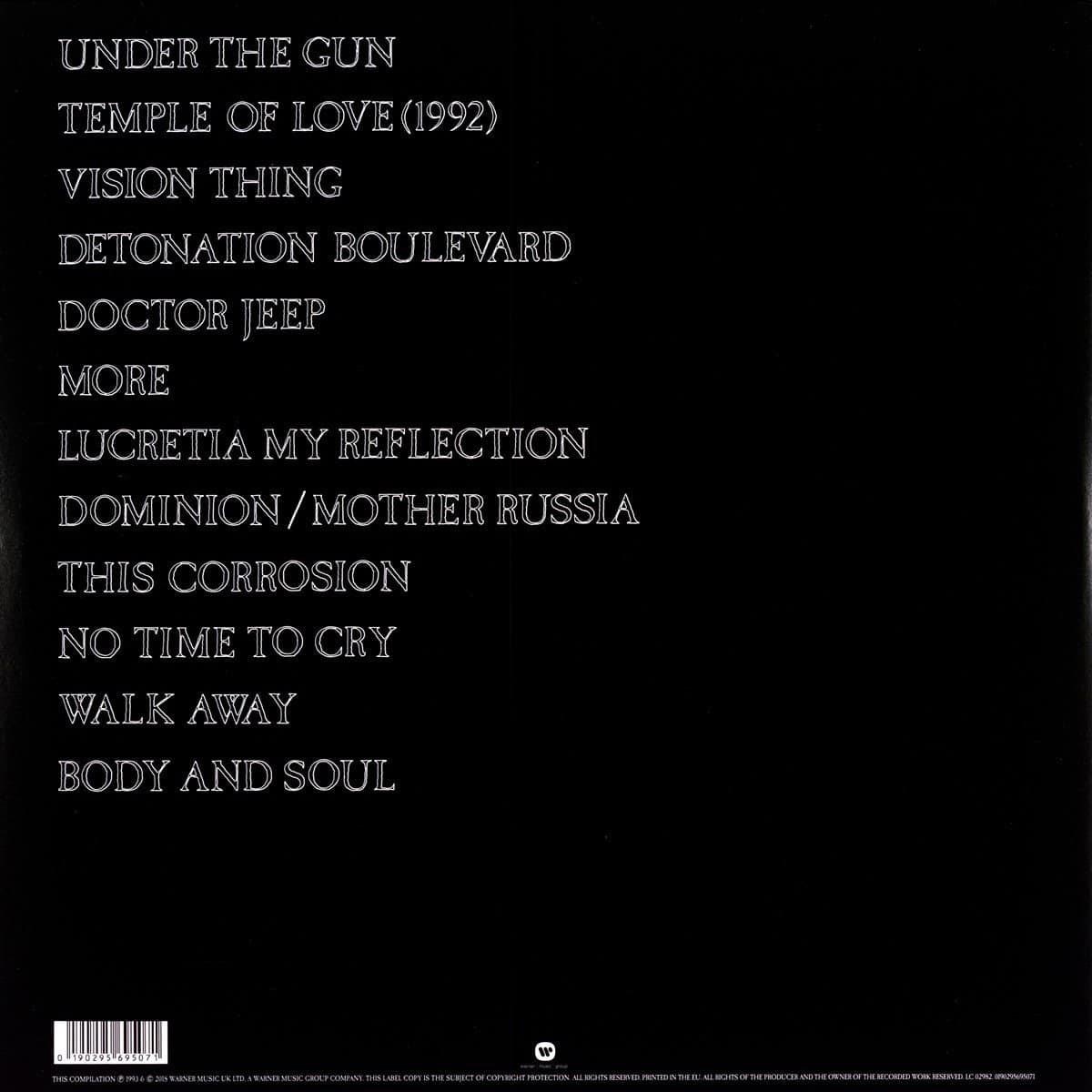 欧2LP Sisters Of Mercy Greatest Hits Volume One - A Slight Case Of Overbom 0190295695071 Merciful Release /00520 SISTERS OF MERCY - Slight Case of Overbombing: Greatest Hits