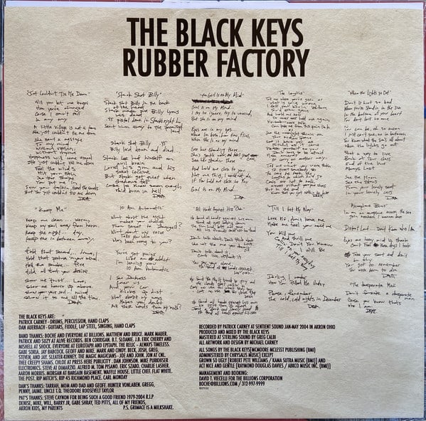 Black Keys Rubber Factory vinyl record LP album