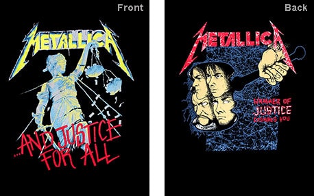 Metallica And Justice For All T-Shirt – Deaf Man Vinyl