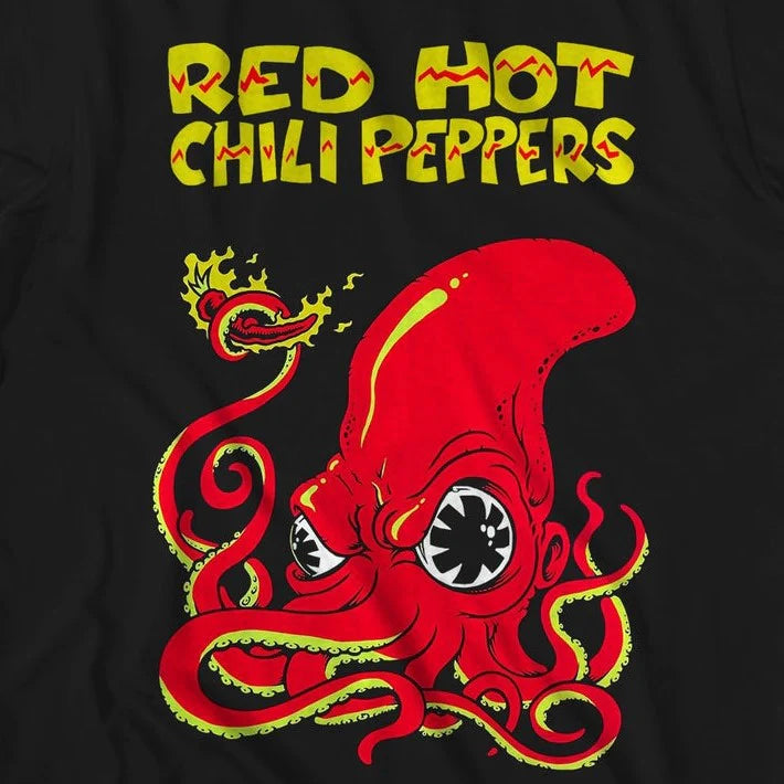Red Hot Chili Peppers Fire Squid T-Shirt – Deaf Man Vinyl