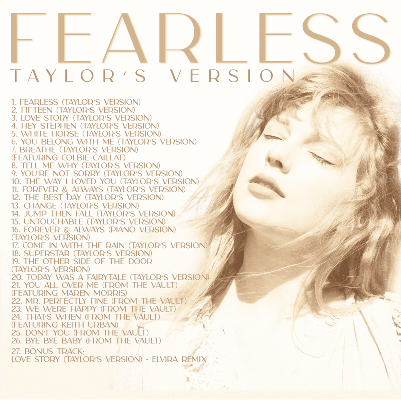 Taylor Swift — Fearless: Taylor's Version (Gold 3-LP) – Deaf Man Vinyl